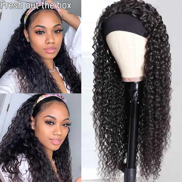 Newbie Only | Wet and Wavy | Throw On & Go Water Wave Glueless Long Headband Wig (Get Free Trendy Headbands)