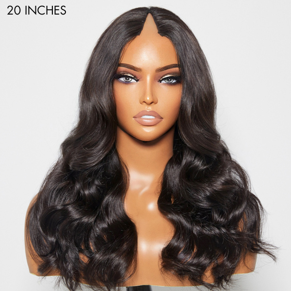 Newbie Only | Protective V Part Glueless Long Wig 100% Human Hair (Kinky Straight / Body Wave / Jerry Curly)