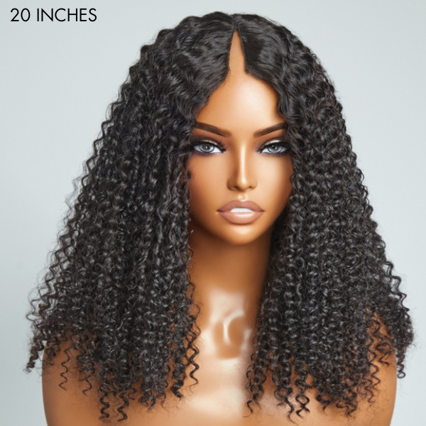 Newbie Only | Protective V Part Glueless Long Wig 100% Human Hair (Kinky Straight / Body Wave / Jerry Curly)