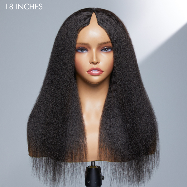 Newbie Only | Protective V Part Glueless Long Wig 100% Human Hair (Kinky Straight / Body Wave / Jerry Curly)