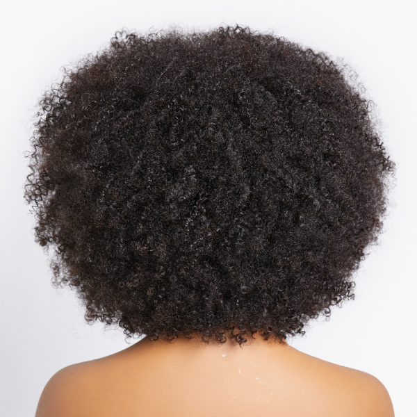 Newbie Only | Throw On & Go Jerry Curly No Lace Glueless Short Wig with Bangs 100% Human Hair