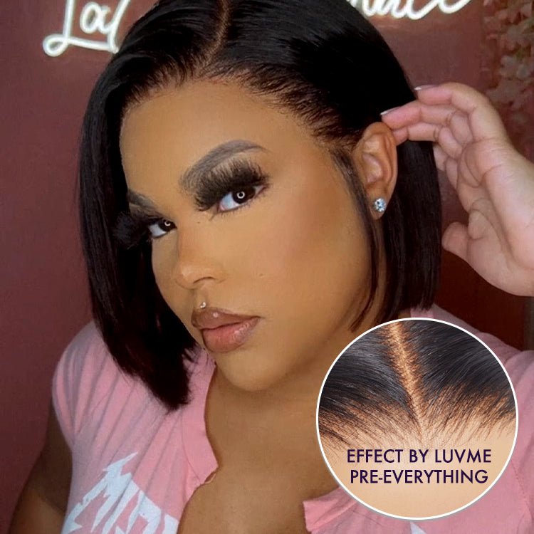 PreMax Wigs Super Natural Hairline Silky Blunt Cut Glueless 13x4 Frontal Lace HD Lace Bob Wig