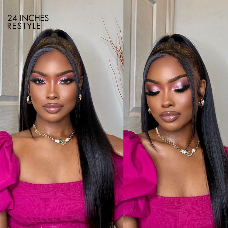 180% Density | Silky Straight 13x4 Frontal Undetectable HD Lace Glueless Long Wig