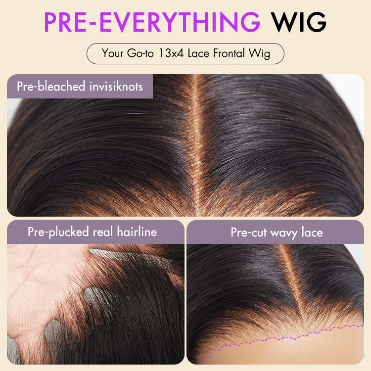 PreMax Wigs Super Natural Hairline Silky Blunt Cut Glueless 13x4 Frontal Lace HD Lace Bob Wig