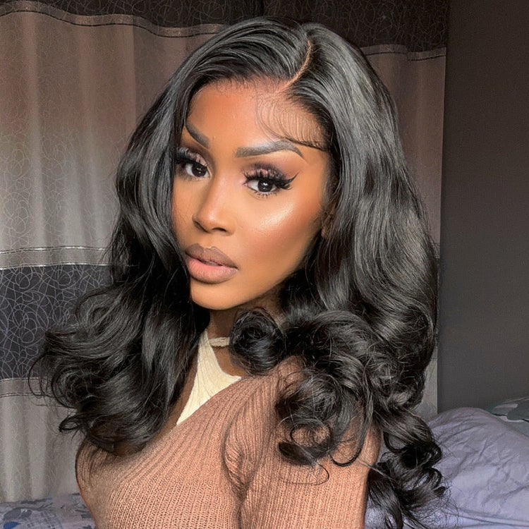Pre-plucked 180% Density Glueless 13x4 Frontal Lace Long Wig 100% Human Hair