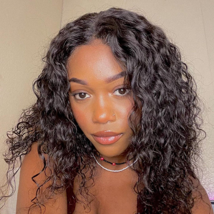 Breathable Cap Water Wave Glueless 5x5 Closure HD Lace Long Wig Beginner Friendly