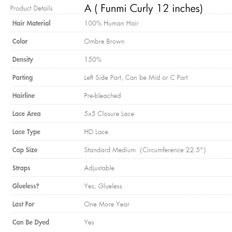 10-24 Inches 6 Styles Available