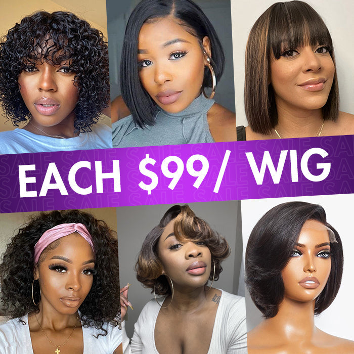 $99 Each | Final Deal | Short Wigs | 6 Styles Available | No Restocking | No Code Needed
