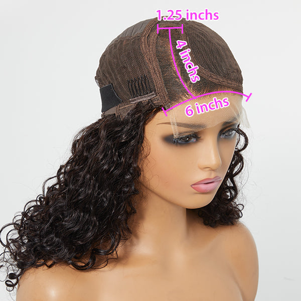 Shoulder-length Pre-plucked Glueless Bouncy Curls Minimalist Undetectable HD Lace Long Wig 100% Human Hair