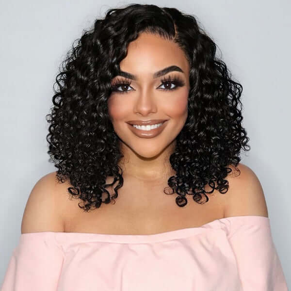 4x4 Natural Big Kinky Curly Human Hair Closure Lace Wig