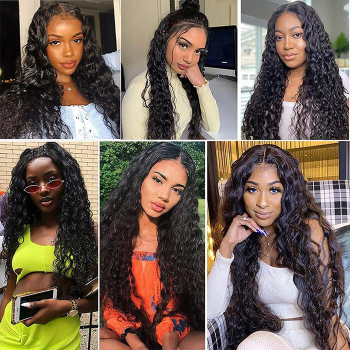 Deep Wave Frontal Wigs 13*6 HD Lace Front Human Hair Wigs with Baby Hair