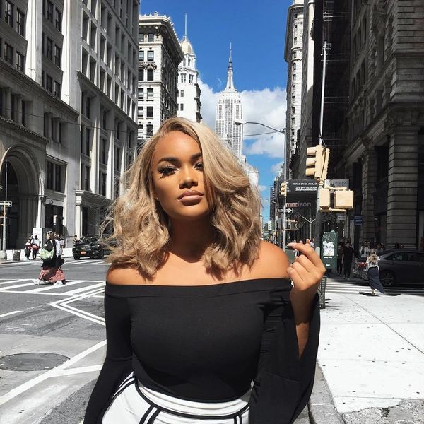 Bob Human Hair Blonde Wavy 13x4 Lace Front Wig