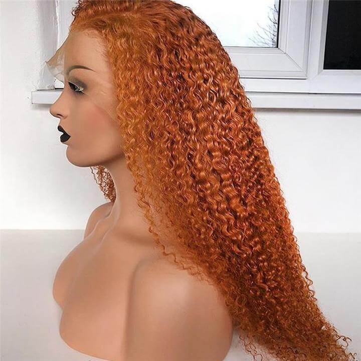 Orange Ginger 13X6 HD Lace Front Human Hair Wigs With Baby Hair Lace Wigs for Women