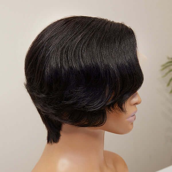 Classy Side Part Pixie Cut 13x4 Human Hair Lace Front Wig