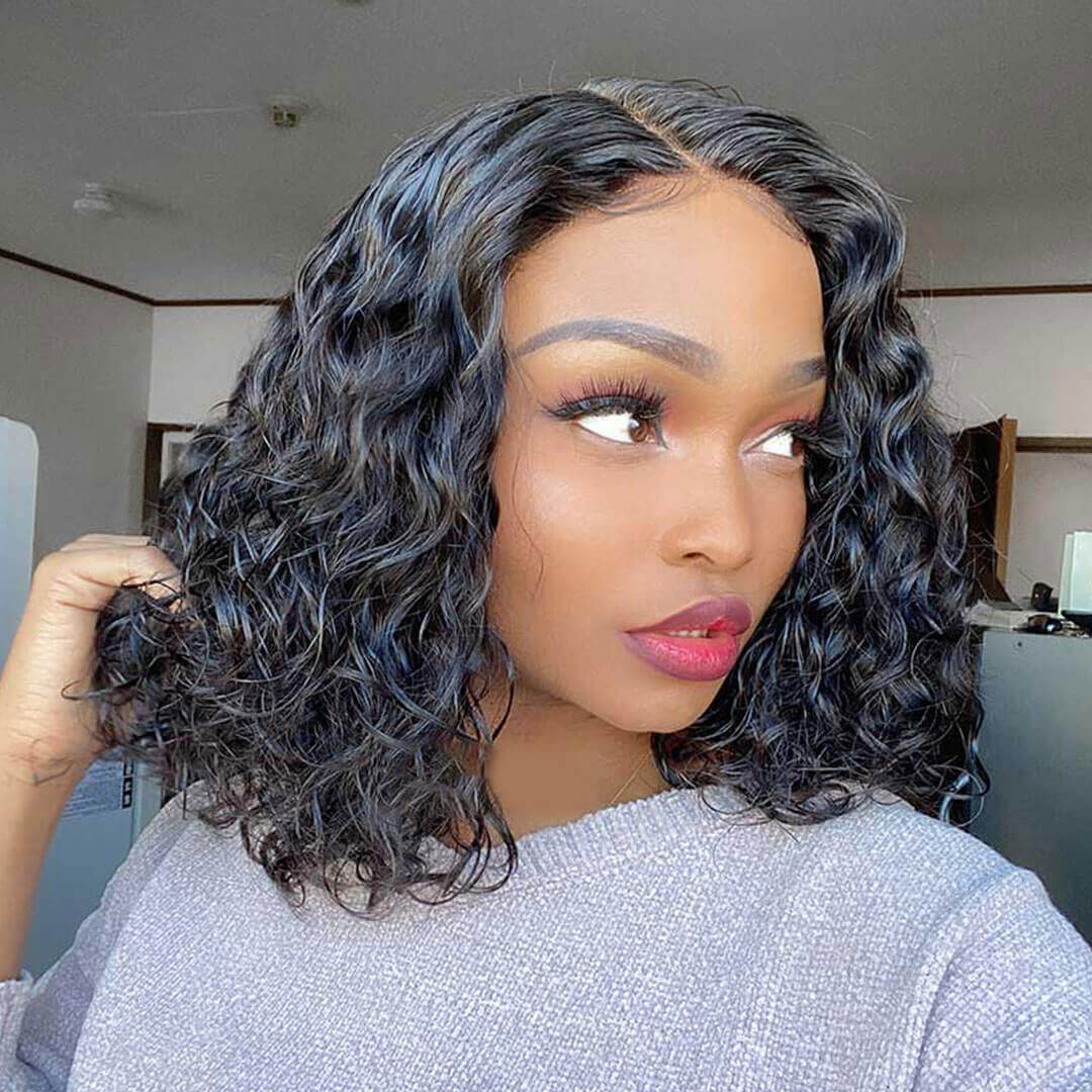 150% Density Celebrity Style Curly GLUELESS 13x4 Lace Frontal Wig Human Hair