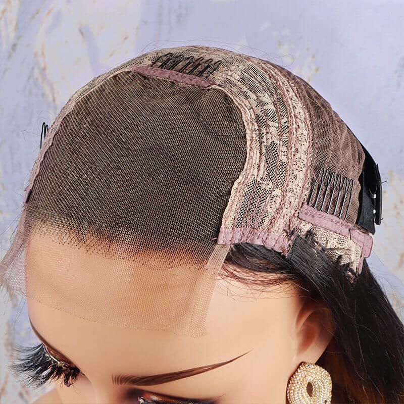 Glueless Water Wave 180% Density 4x4 Lace Closure Wigs Virgin Human Hair