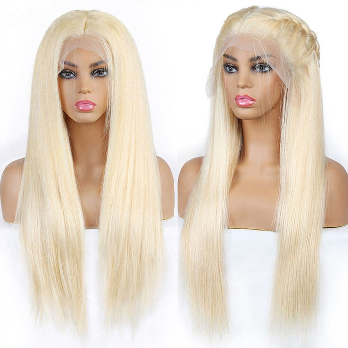 613 Blonde 13x6 HD Lace Front Human Hair Wigs Pre Plucked Straight Human Hair