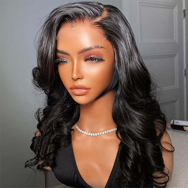 100% Human Hair 5x5 HD Invisible Lace Glueless Closure Lace Wig