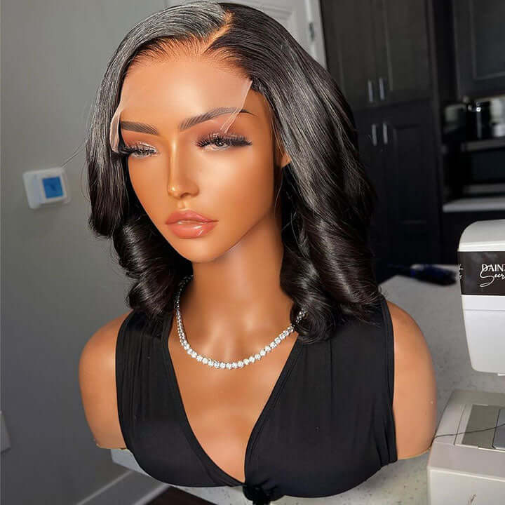 4x4 Lace Bob Cut Lace Closure Wig Skin Melted Human Hair Wigs