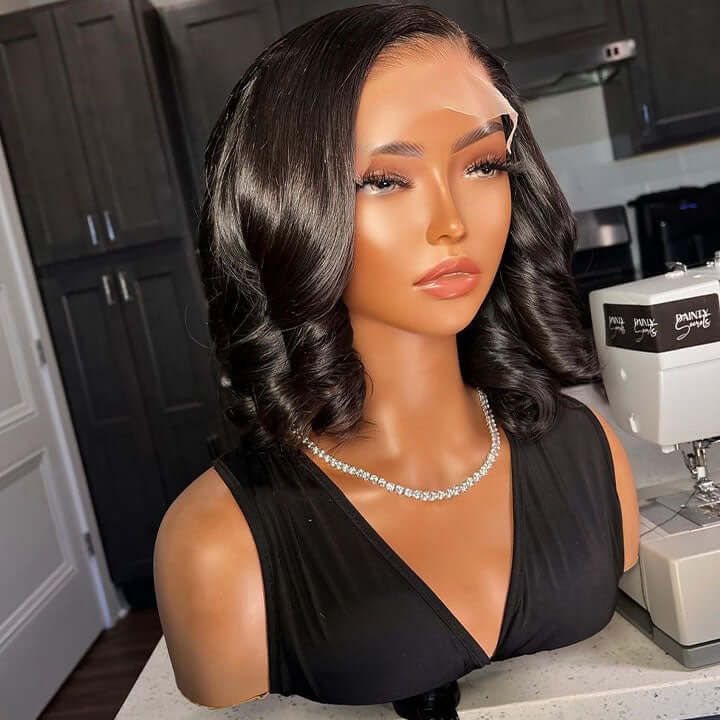 4x4 Lace Bob Cut Lace Closure Wig Skin Melted Human Hair Wigs