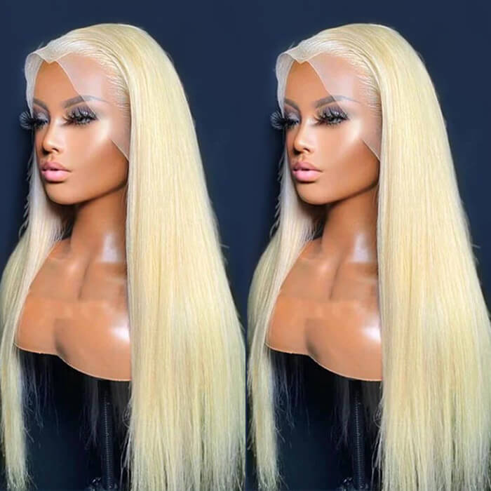 613 Blonde 13x6 HD Lace Front Human Hair Wigs Pre Plucked Straight Human Hair