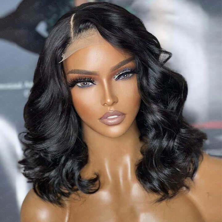 Short Brazilian Body Wave Bob Wig 13x4 Lace Front Human Hair Wigs