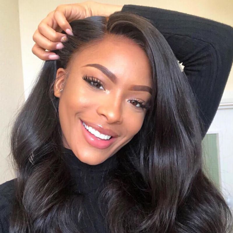 Best Blow Out Royal Wavy Virgin Human Hair 13x4 Lace Front Wigs 150% Density