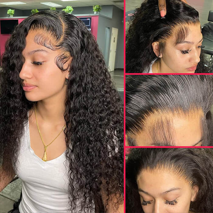 Deep Wave Frontal Wigs 13*6 HD Lace Front Human Hair Wigs with Baby Hair