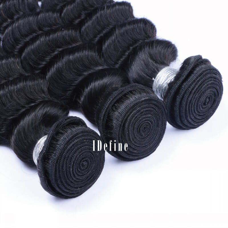 3 Bundles With Closure Tropic Deep Wave Human Virgin Hair