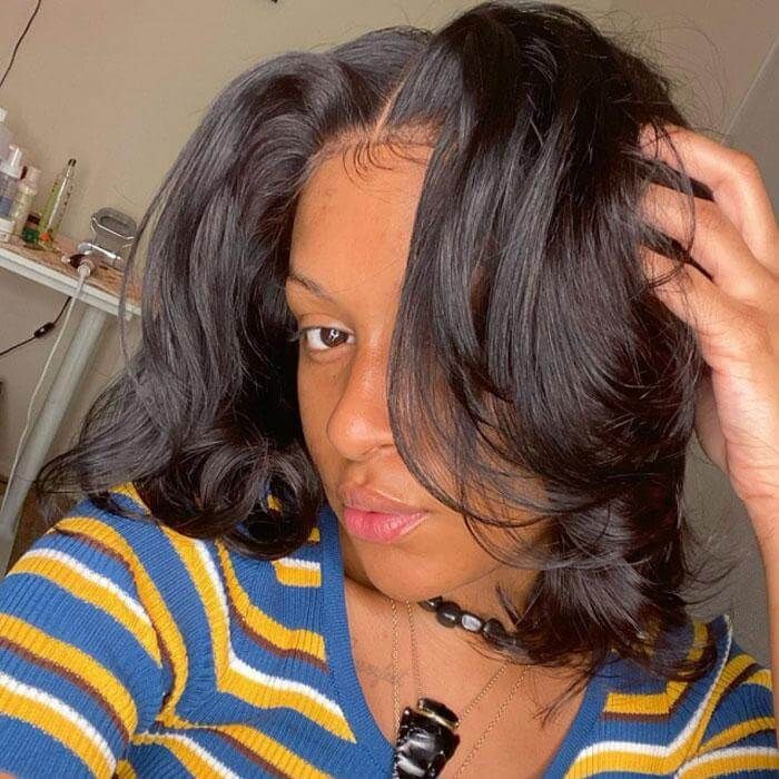 Celebrity Style Bob Human Hair 4x4 Closure Lace Wig