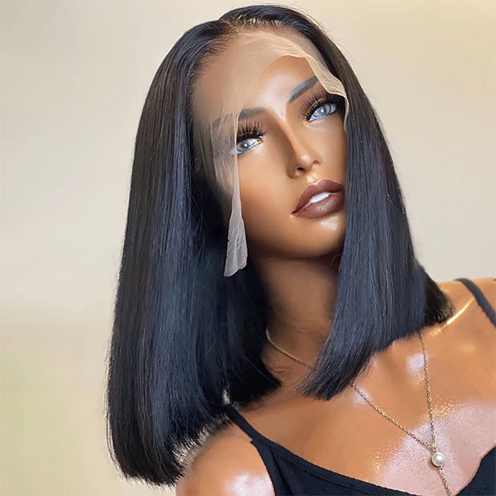 Short Wigs Straight/Curly/Deep Wave Bob Lace Wigs Quality Human Hair Wigs