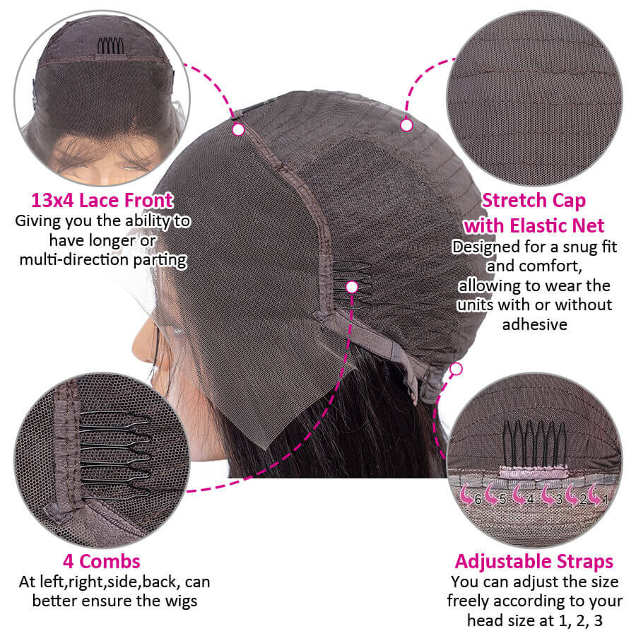 Curly Bob Wig Pre Plucked 13x4 Lace Front Human Hair Wigs