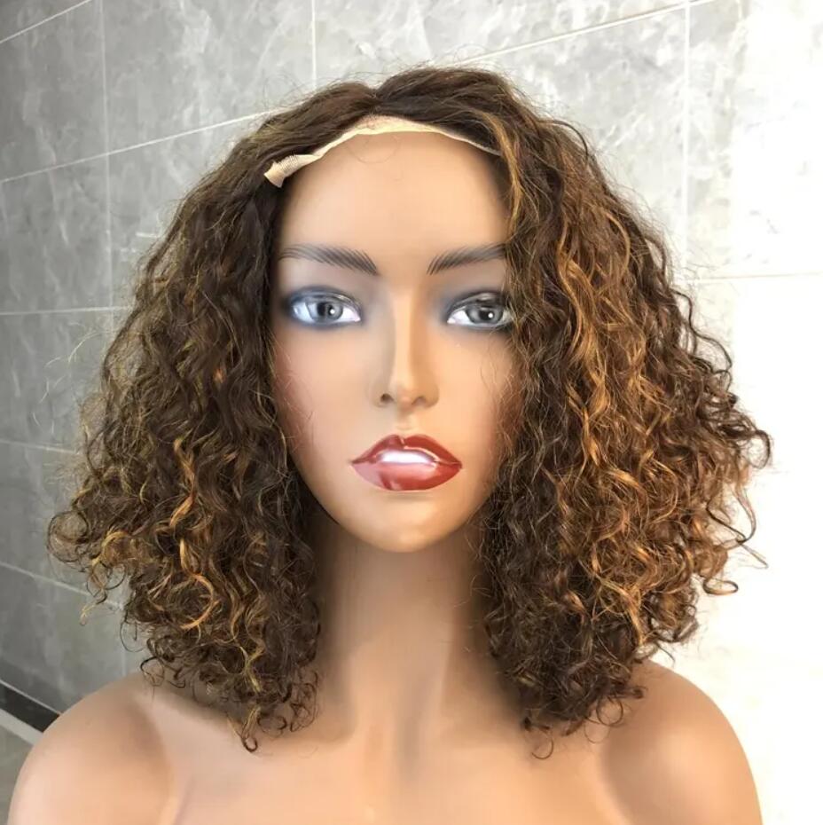 Hot Amazing Virgin HumanHair Wigs Brazilian Lace Curly Wigs