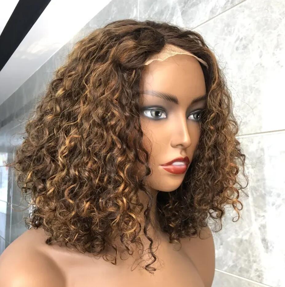 Hot Amazing Virgin HumanHair Wigs Brazilian Lace Curly Wigs
