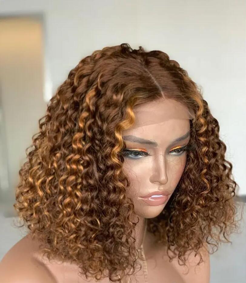 Hot Amazing Virgin HumanHair Wigs Brazilian Lace Curly Wigs