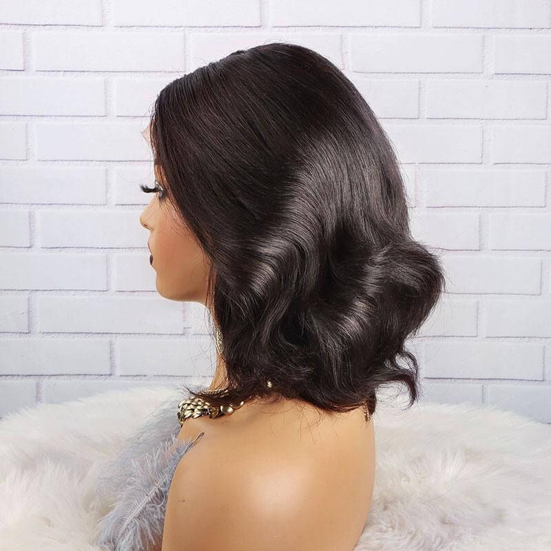 Celebrity Style Bob Human Hair 4x4 Closure Lace Wig