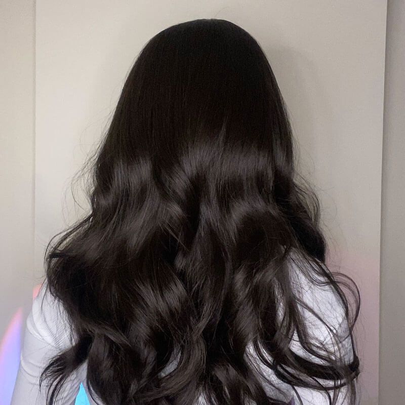 African American Hair Wigs with Bangs Wave Human Hair Wigs for Women