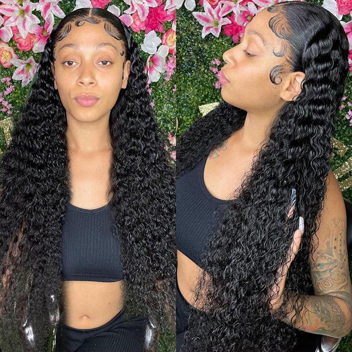 Deep Wave 13x4 HD Transparent Lace Front Wigs Virgin Human Hair | Glueless Wig