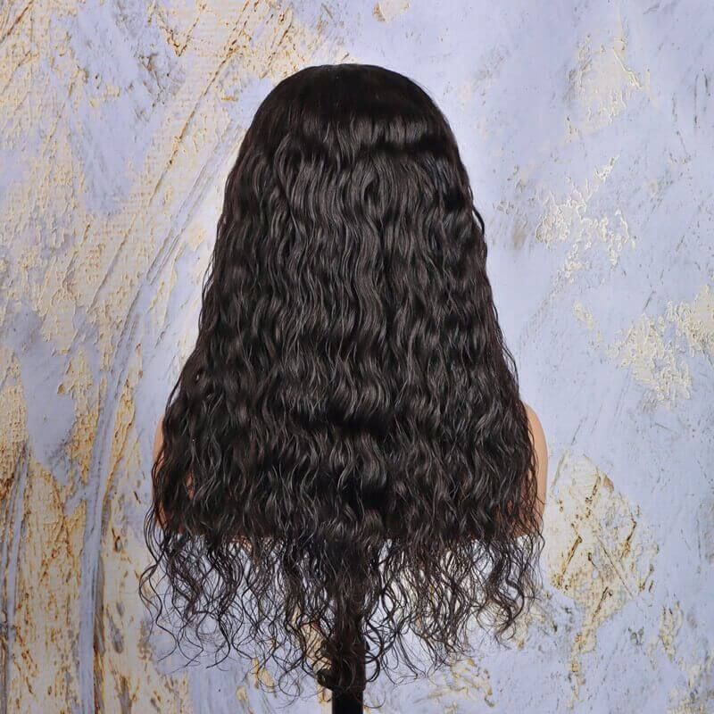 100% Brazilian Hair Glueless Headband Wigs Human Hair Water Wave Wigs