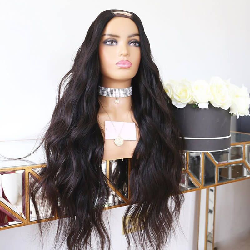 Body Wave Undetectable Brazilian Human Hair U-Part Wig 150% Density