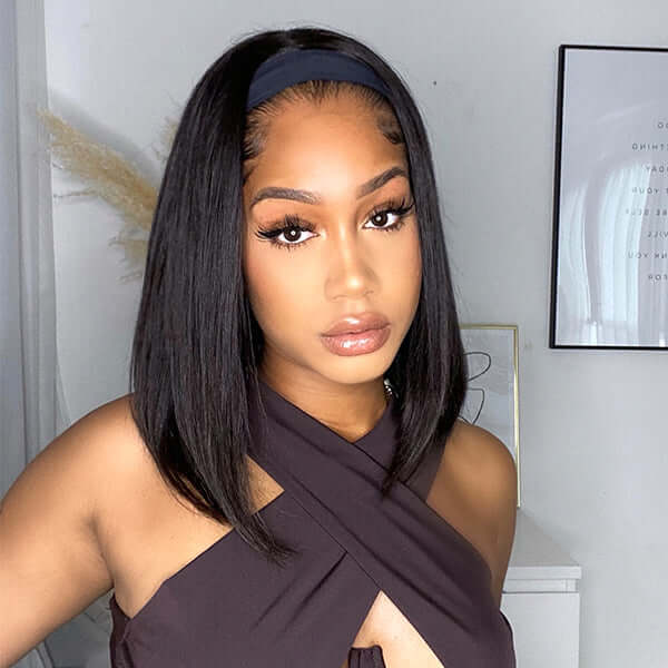 Affordable Headband Bob Wig Easy Install Headband Wig