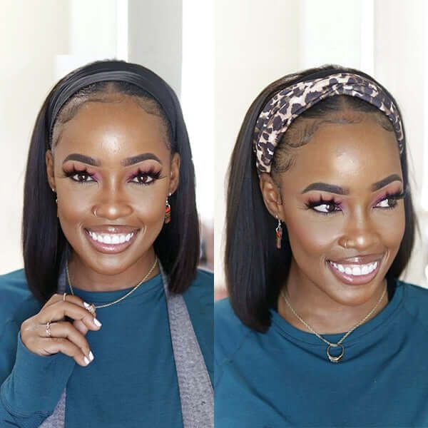 Affordable Headband Bob Wig Easy Install Headband Wig