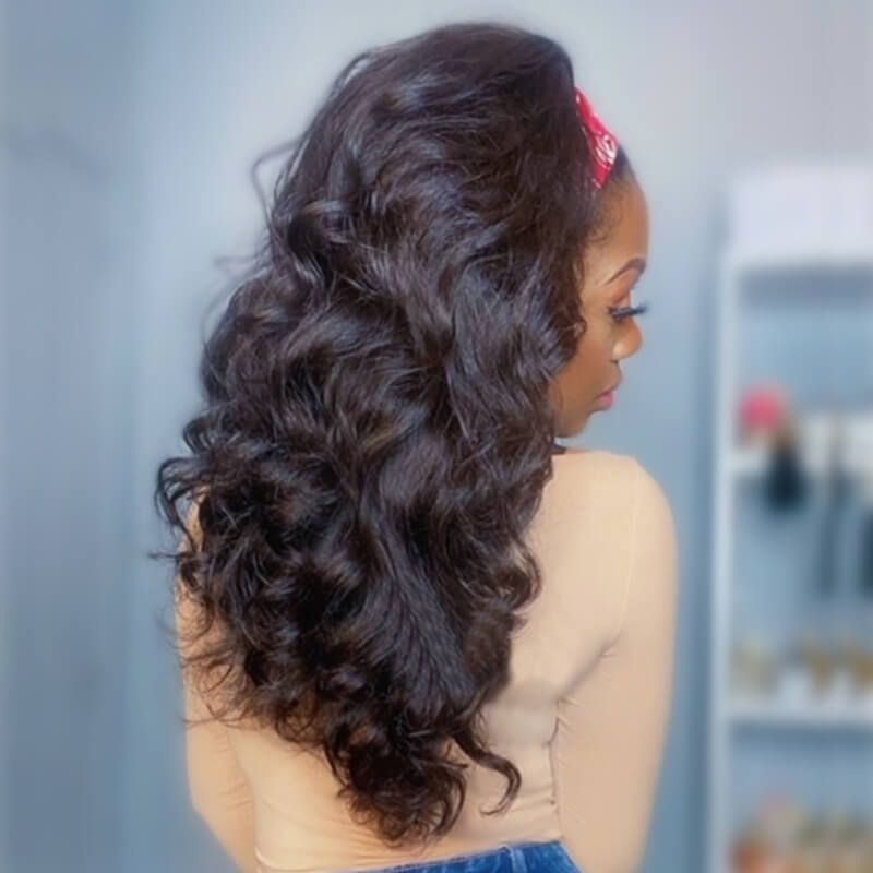 Elegant Body Wave Affordable Headband Wig Human Hair