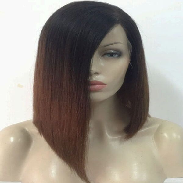 Bob Brown Ombre 13X4 Lace Front Wig Human Hair