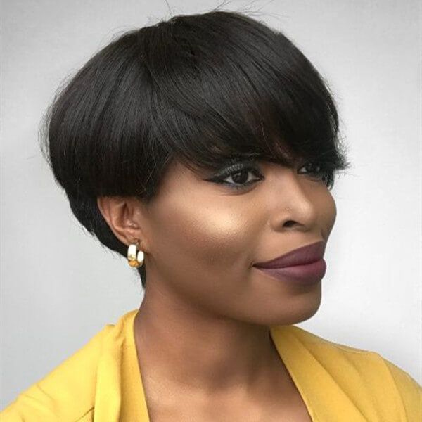 Malaysian Hair Pixie Cut Bob 13x4 Lace Front Wig Human Hair
