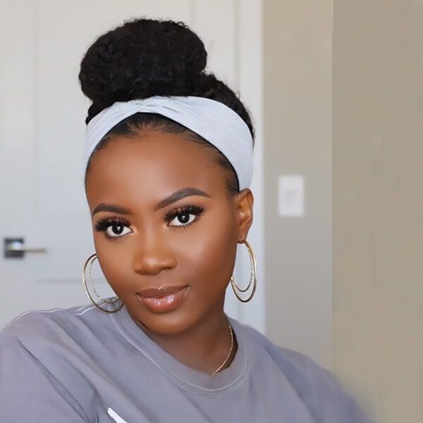 Curl Affordable Headband Wig Human Hair Curly Wig