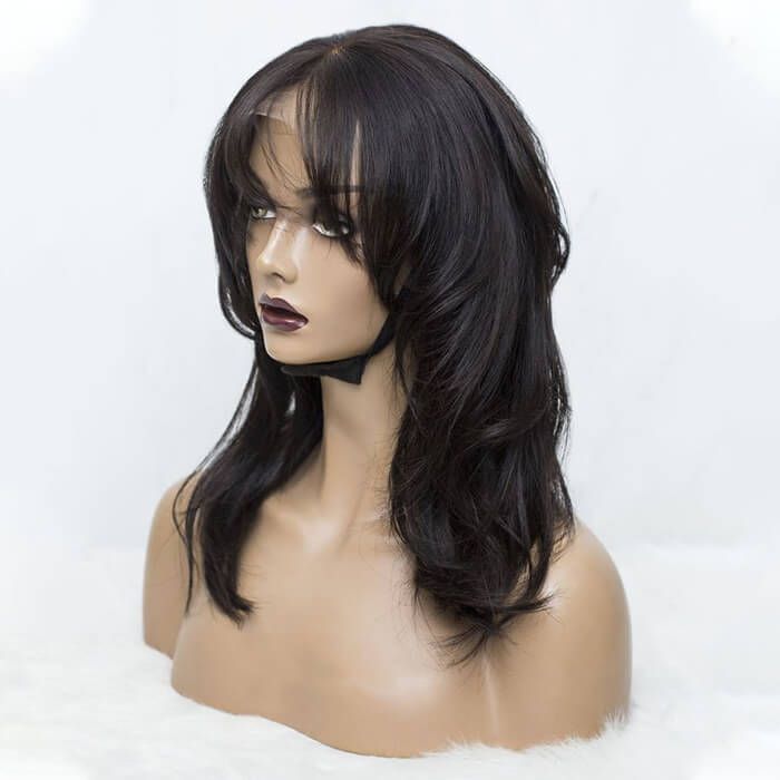 Wolf Cut Messy Hair With Bangs Wig Human Hair