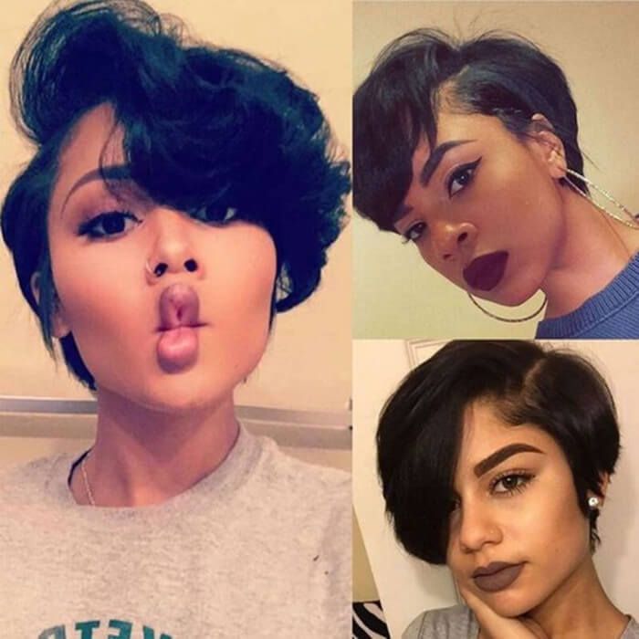 Pixie Cut Lace Front Wig 8 Inch Short Human Hair Wigs
