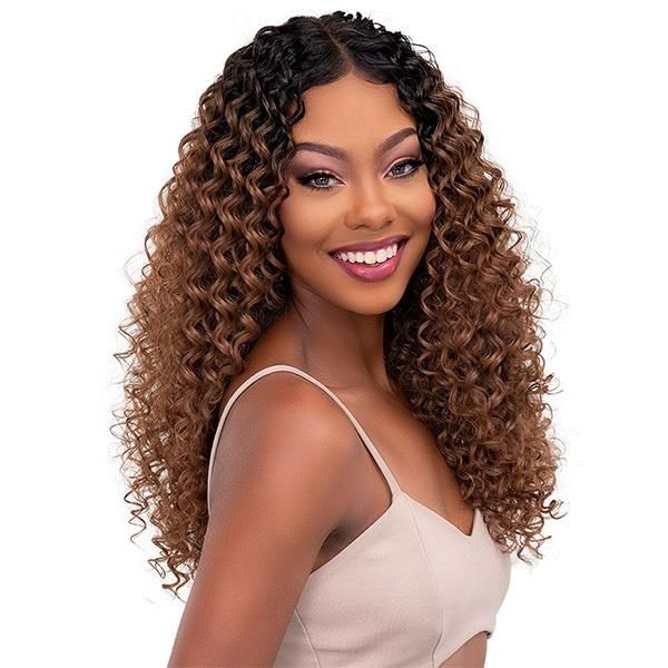 Brazilian Water Wave Human Hair Ombre Caramel Brown Highlights Lace Wigs