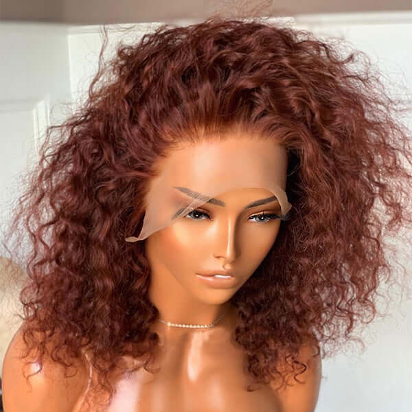 Curly 13x4 Frontal Lace Wig Human Hair